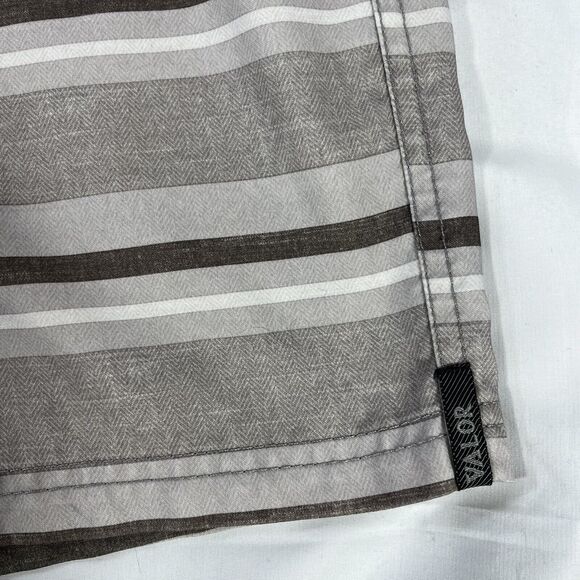 VALOR BOARD SHORTS MENS 30 STRIPED DRAWSTRING ZIP FLY 10” INSEAM SWIM BEACH - Picture 2 of 12